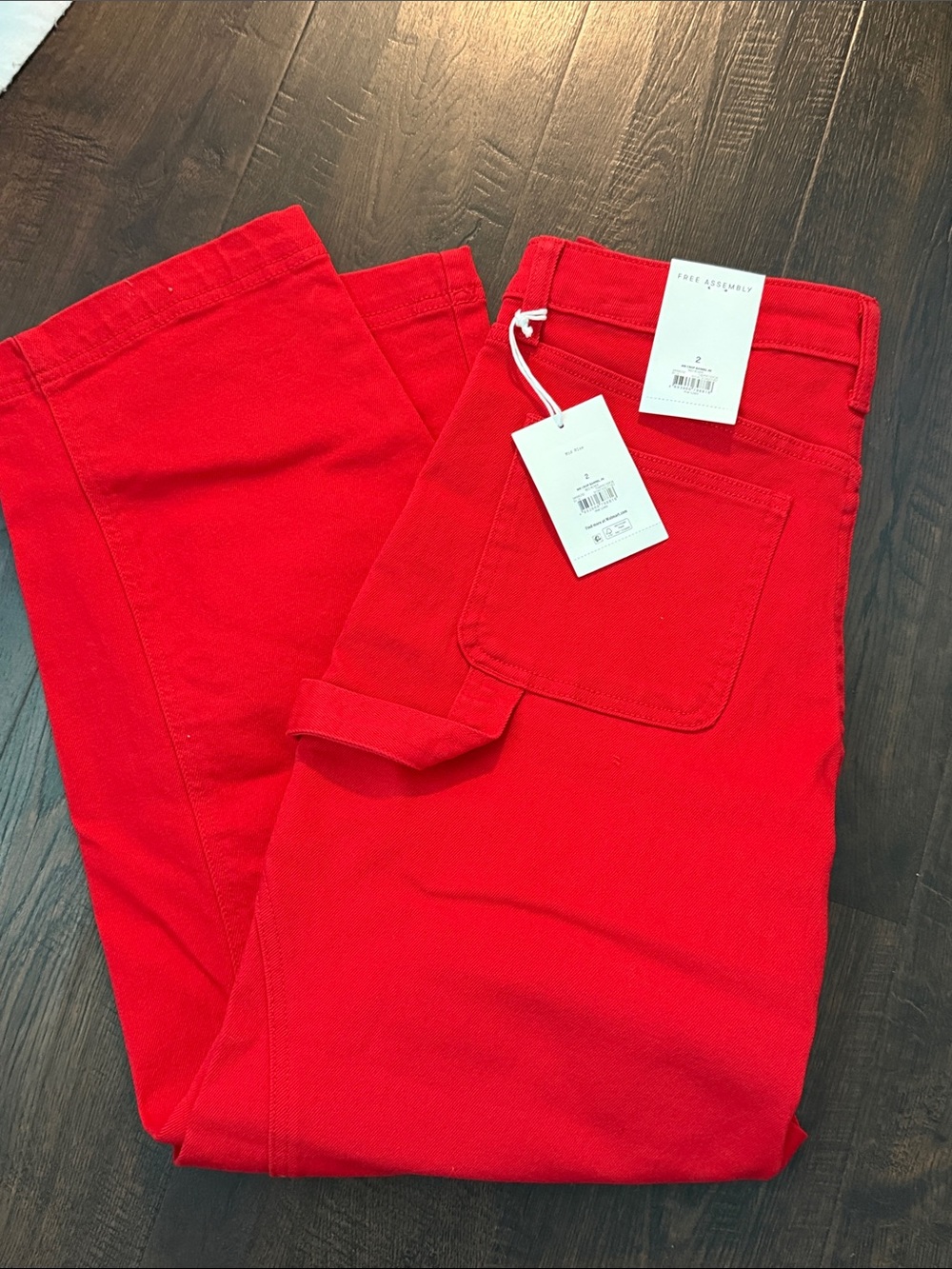 Women’s Red Free Assembly Barrel Jeans